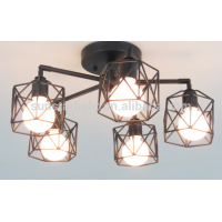 Spider Black Ceiling Chandelier Industrial Lamp Vintage Pendant Light