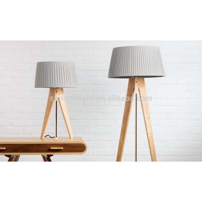 Modern Hotel Tripod Table/ Floor Lights 3 Legs Wooden Table / Floor Lamps