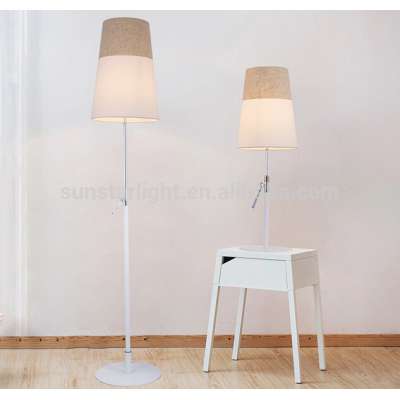 Modern Classic Metal Standing Table Lamp Adjustable Heigh Fabric Shade Table Lamp / Floor lamp