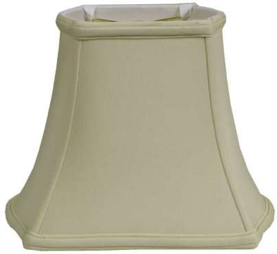 Anna Rectangle Out Curved Sides Bell Floor And Table Lampshade w/ Piping