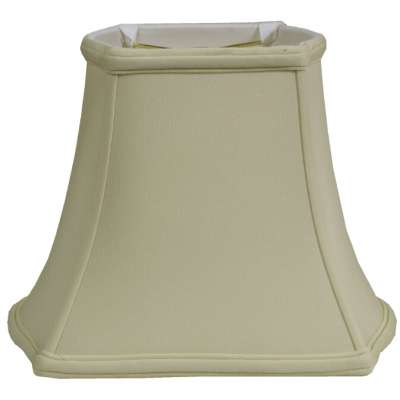 Anna Rectangle Out Curved Sides Bell Floor And Table Lampshade w/ Piping